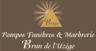 logo pompes funebres brun